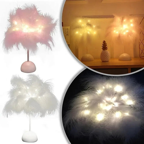 Feather Design LED Table Lamp